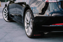 Load image into Gallery viewer, Tesla Model 3 with Rally Armor Mudflaps rear shot